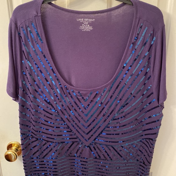 Blue Sequinned Top - Picture 2 of 3